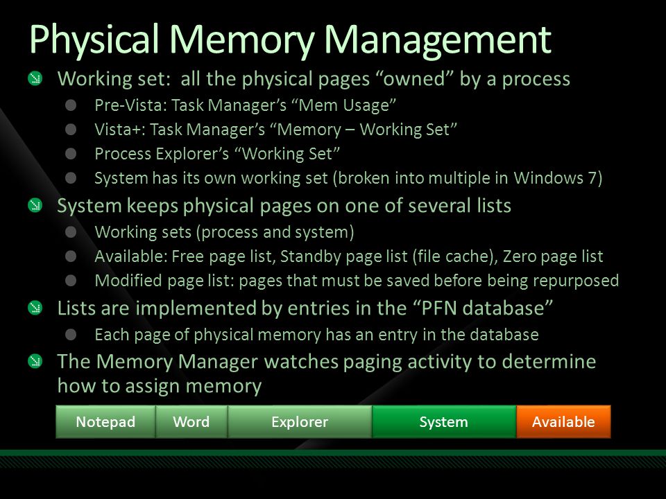 Vista Available Physical Memory
