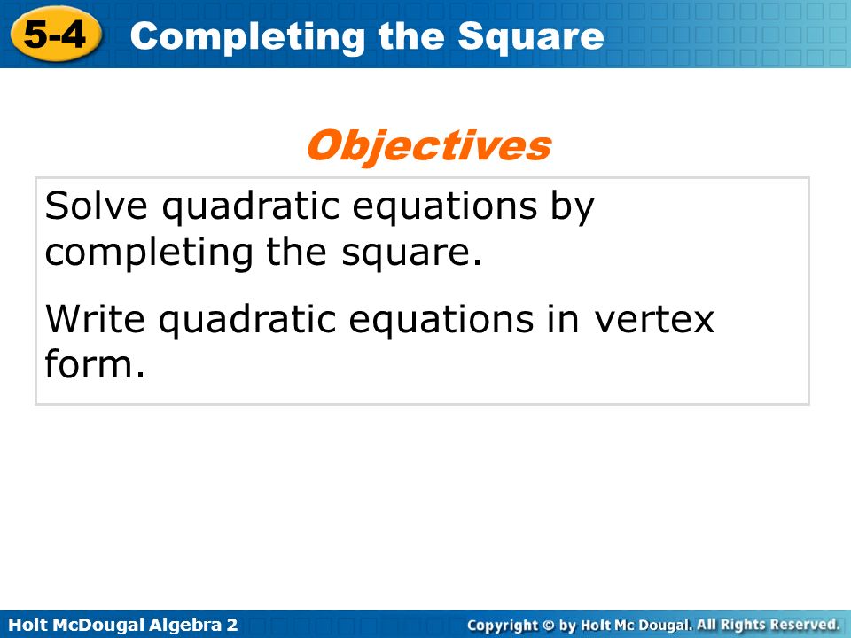 Solving Equations By Completing The Square  Tessshebaylo