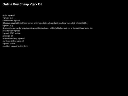 Online Buy Cheap Vigrx Oil