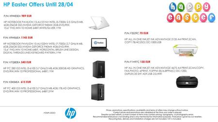 HP Easter Offers Until 28/04