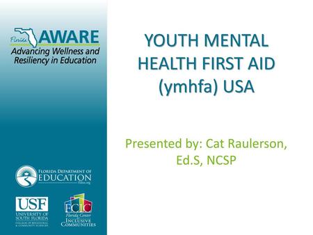 YOUTH MENTAL HEALTH FIRST AID (ymhfa) USA