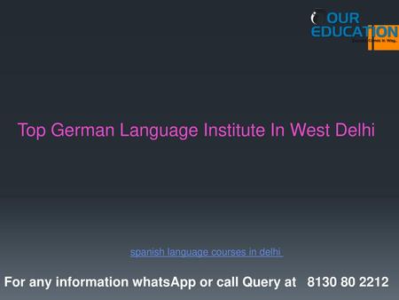 Top German Language‎ Institute In West Delhi