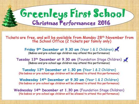 Greenleys First School Christmas Performances 2016
