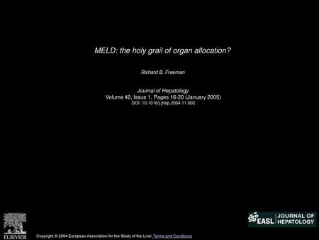 MELD: the holy grail of organ allocation?