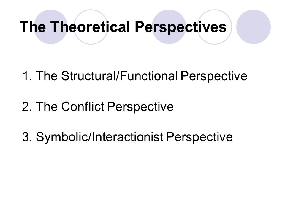 three major theoretical perspectives