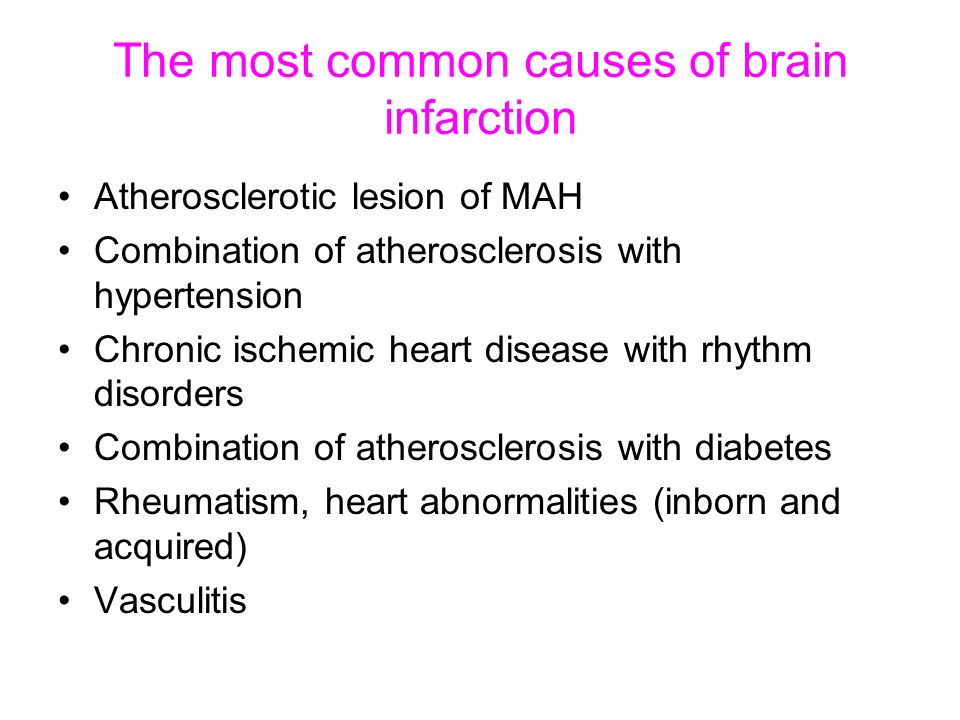 brain infarction.