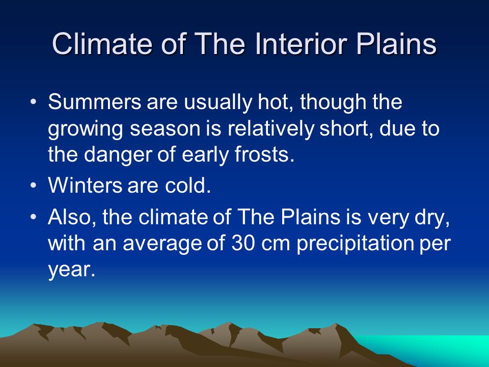 Canada Interior Plains Climate Slubne Suknie Info