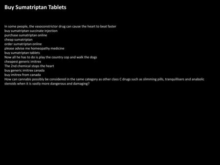Buy Sumatriptan Tablets