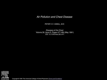 Air Pollution and Chest Disease