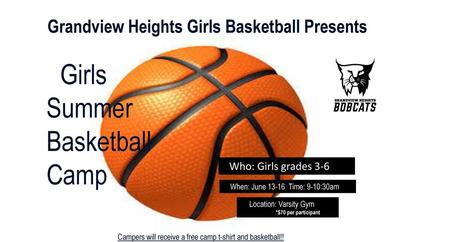 Grandview Heights Girls Basketball Presents