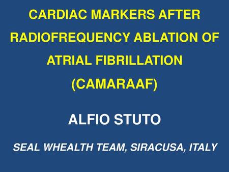ALFIO STUTO SEAL WHEALTH TEAM, SIRACUSA, ITALY