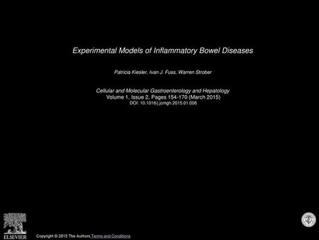 Experimental Models of Inflammatory Bowel Diseases