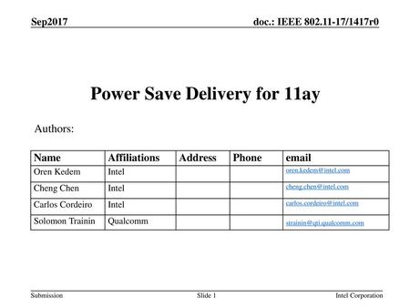 Power Save Delivery for 11ay