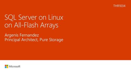 SQL Server on Linux on All-Flash Arrays