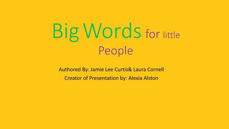 Big Words for little People