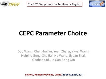 The 13th  Symposium on Accelerator Physics