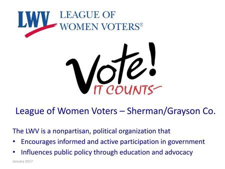 League of Women Voters – Sherman/Grayson Co.