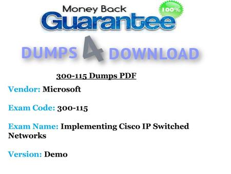 Dumps PDF Vendor: Microsoft Exam Code: