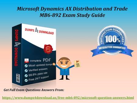 Microsoft Dynamics AX Distribution and Trade MB6-892 Exam Study Guide