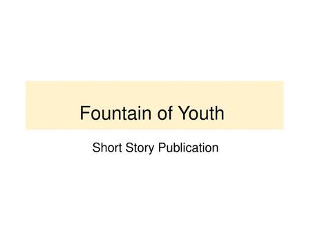 Short Story Publication