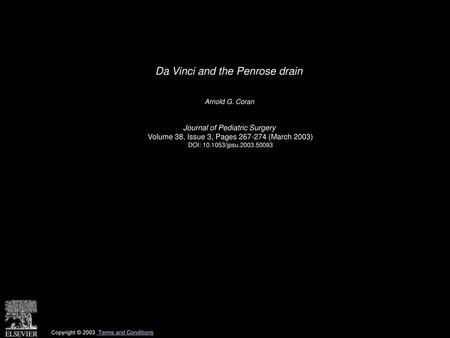 Da Vinci and the Penrose drain