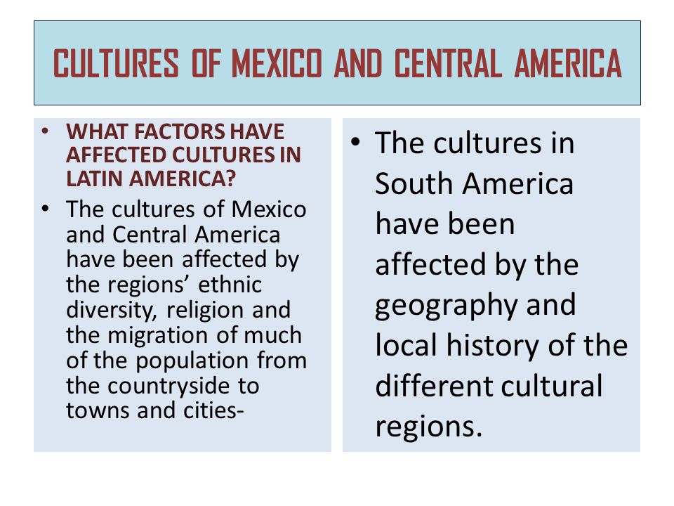 Cultures In Latin America 106