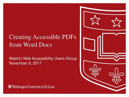 Creating Accessible PDFs from Word Docs