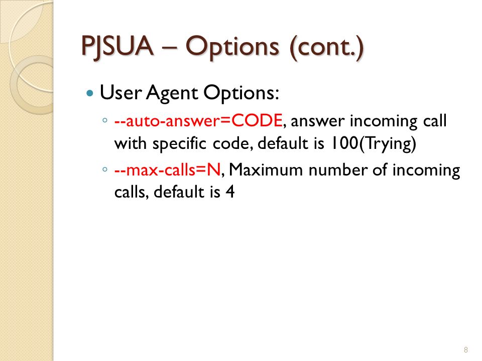 pjsua – a command line sip user agent