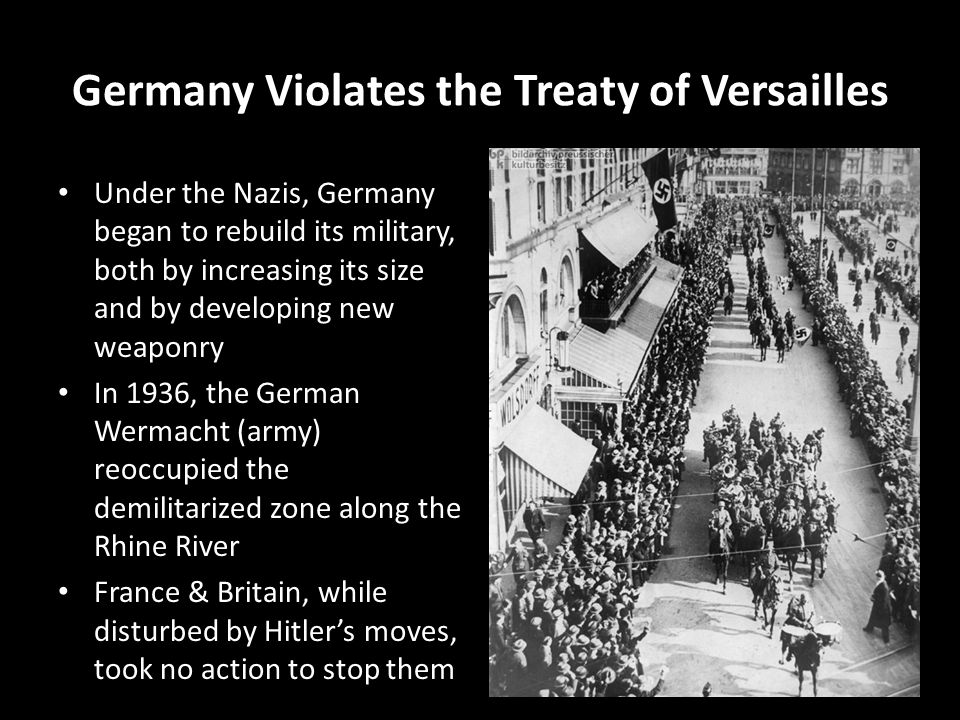 Image result for how did nazi germany violate the treaty of versailles