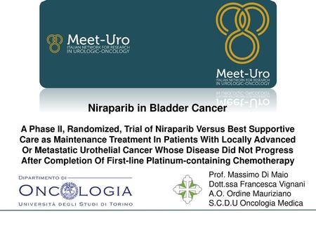 Niraparib in Bladder Cancer