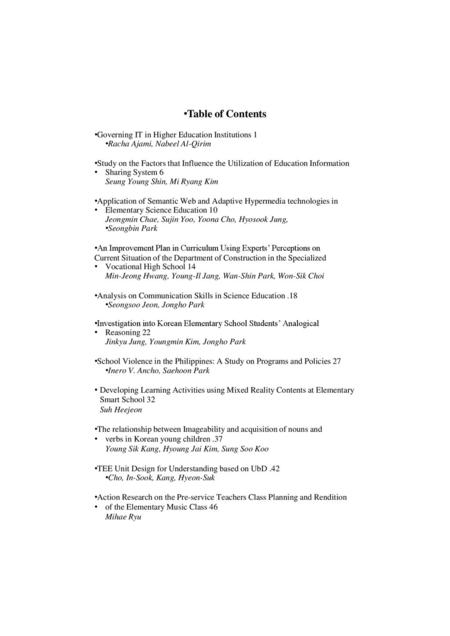 Table of Contents Governing IT in Higher Education Institutions 1