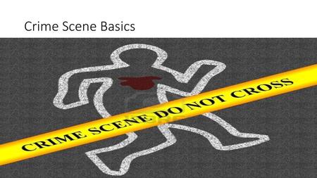 Crime Scene Basics.