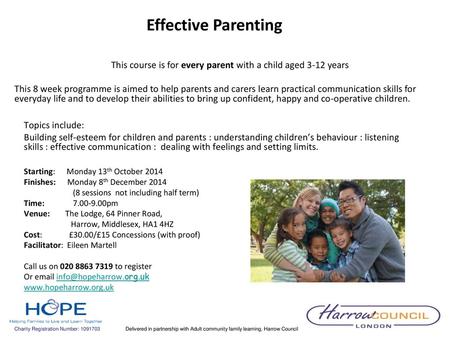 This course is for every parent with a child aged 3-12 years