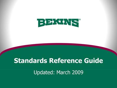 Standards Reference Guide
