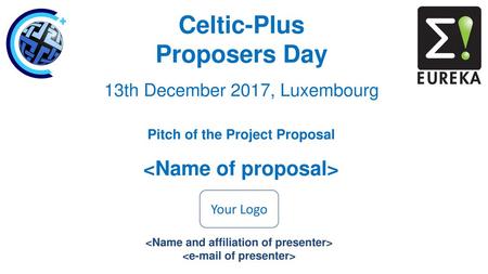 Celtic-Plus Proposers Day