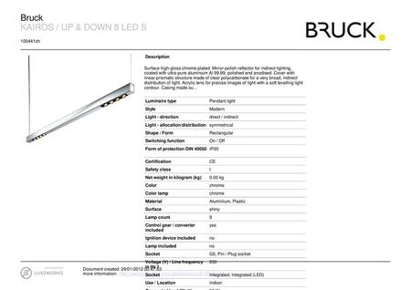 Bruck KAIROS / UP & DOWN 8 LED S ch Description