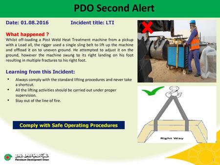 Comply with Safe Operating Procedures