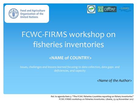 FCWC-FIRMS workshop on fisheries inventories