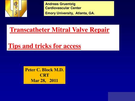 Transcatheter Mitral Valve Repair Tips and tricks for access