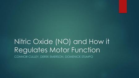 Nitric Oxide (NO) and How it Regulates Motor Function