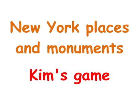 New York places and monuments