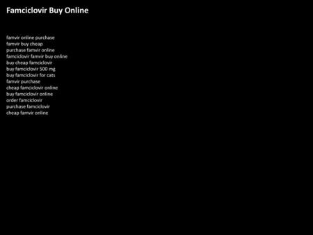 Famciclovir Buy Online
