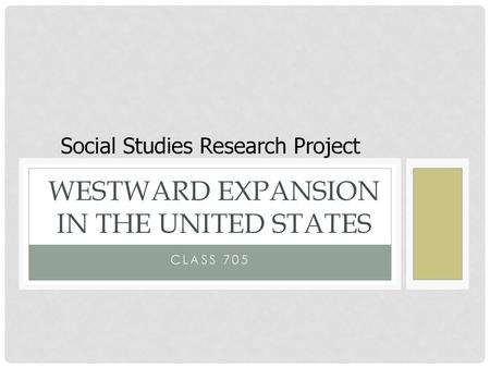 Westward Expansion in the United States