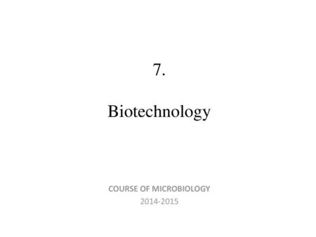 COURSE OF MICROBIOLOGY