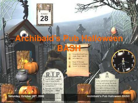 Archibald’s Pub Halloween BASH