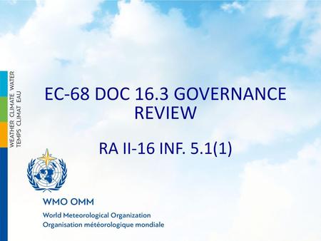 EC-68 DOC 16.3 GOVERNANCE REVIEW