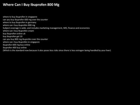 Where Can I Buy Ibuprofen 800 Mg