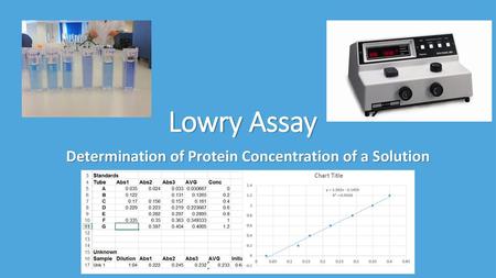 Determination of Protein Concentration of a Solution