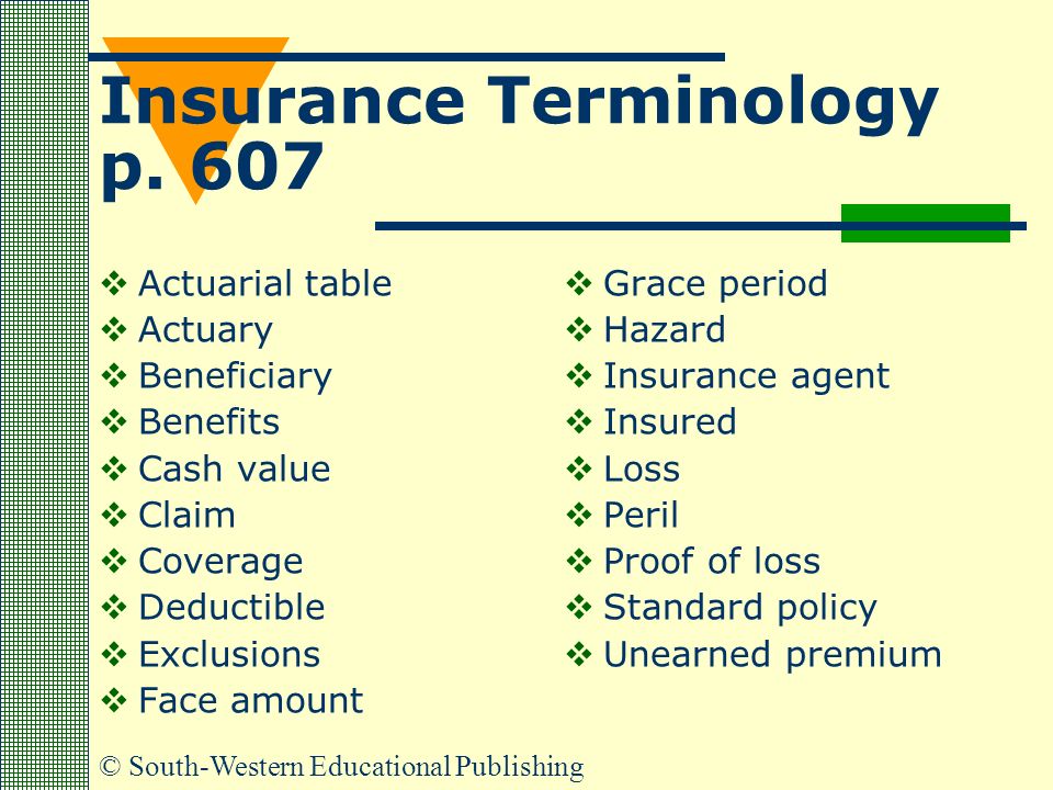 QBE - Other information - glossary of insurance terms - page 1