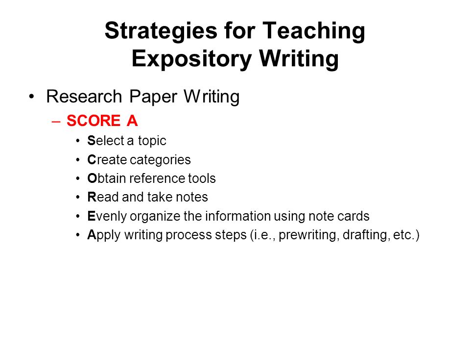 expository writing process